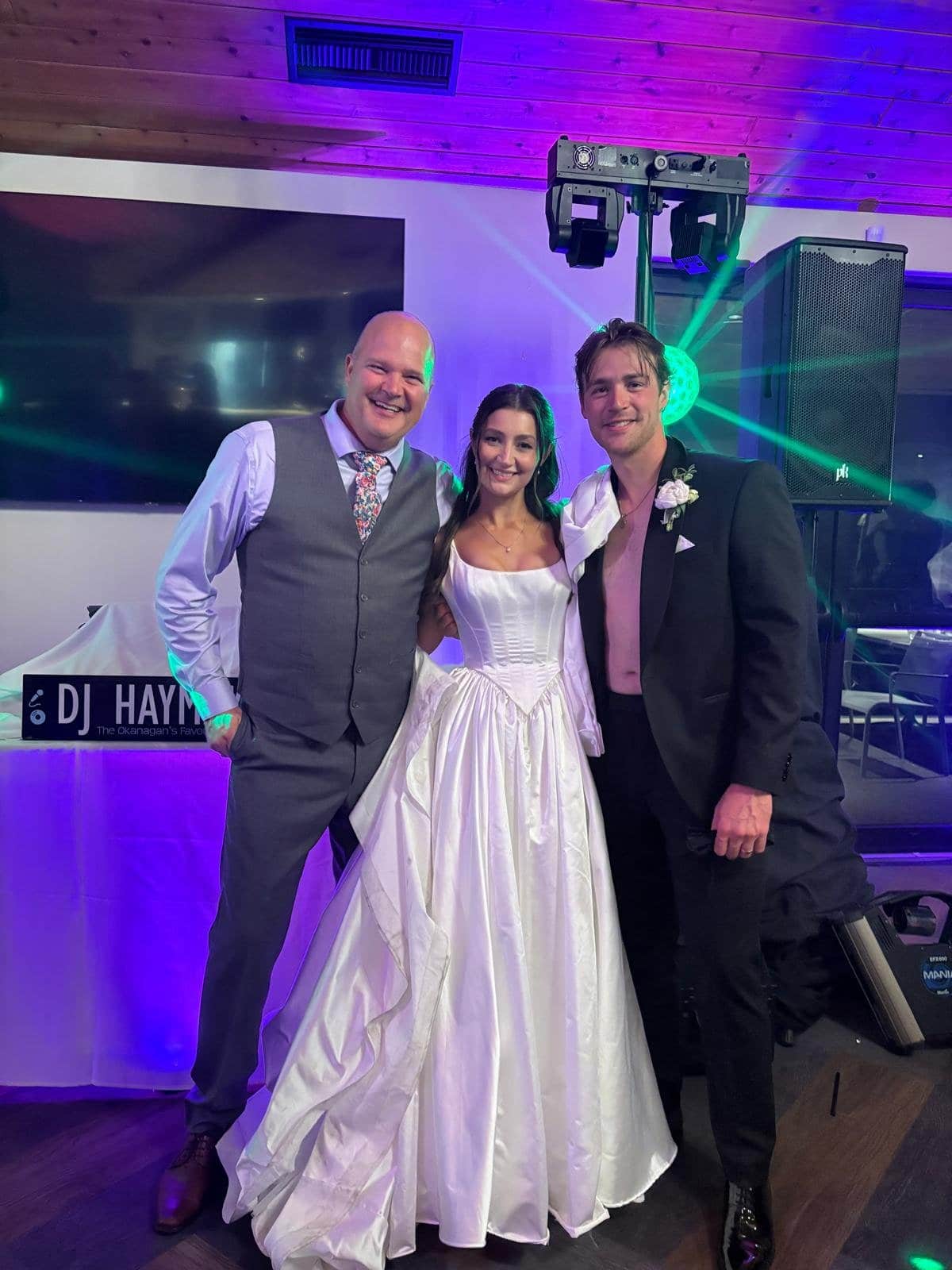 Olivia Marleau, September 5, 2026 - Photo of Jeff with Keith and Olivia at their wedding