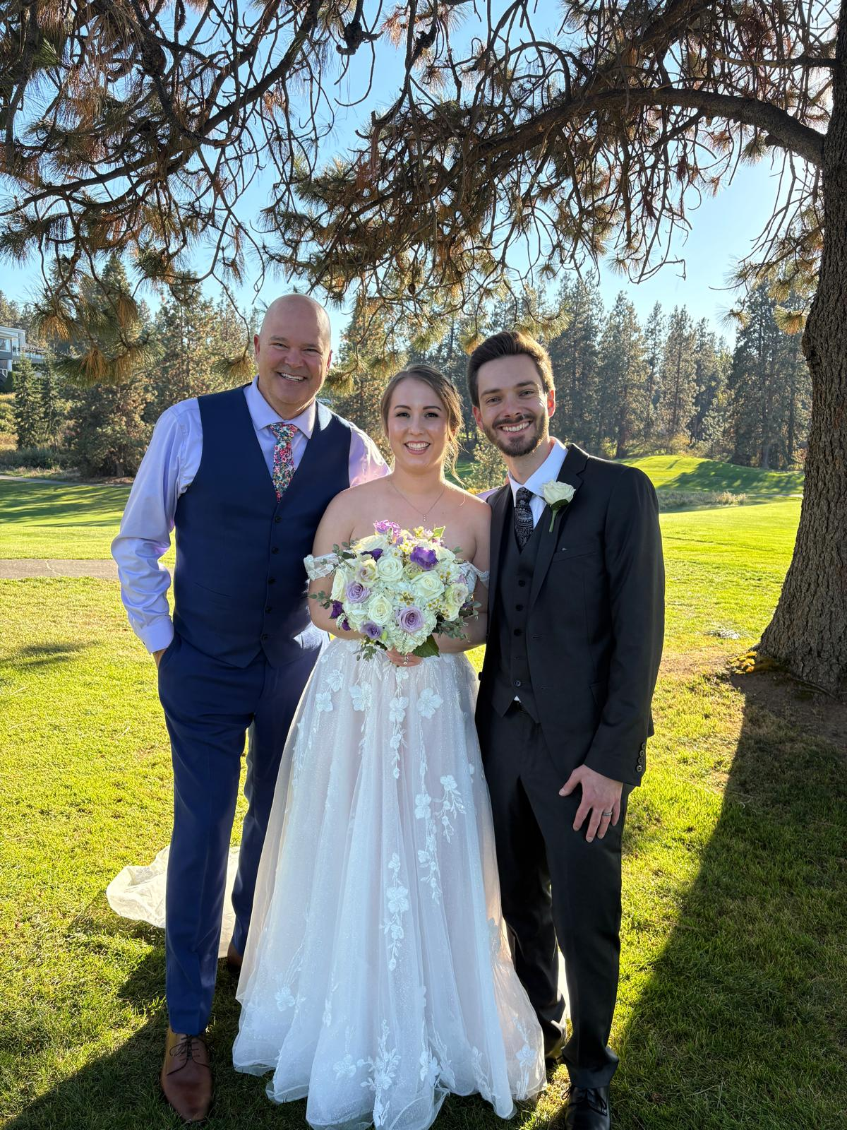 Jeff Hay with Eli and Aidan at their wedding